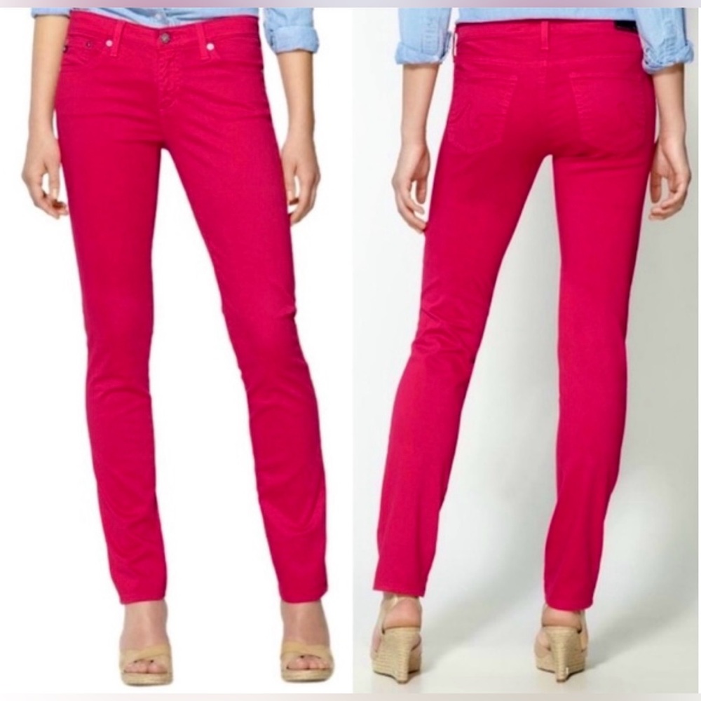 AG Adriano Goldschmied Red Skinny Jeans 32/12 Y2K